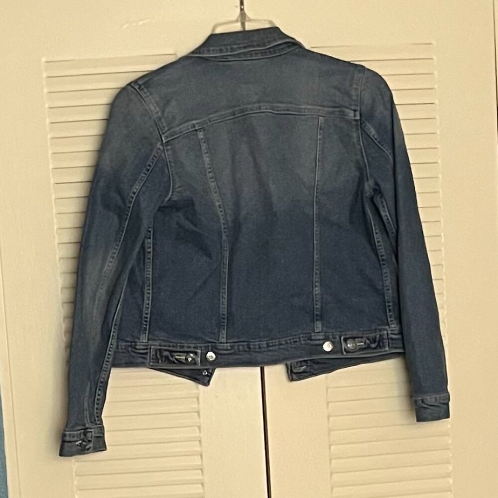 ‘Denizen’ Levis Distressed Short Blue Denim Jacket - Picture 2 of 8